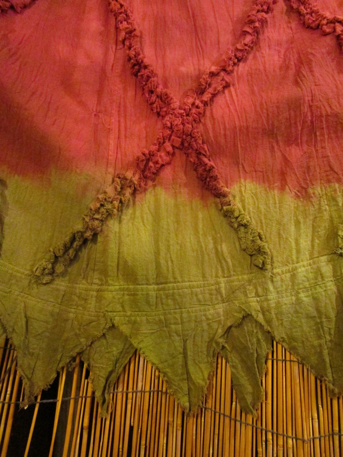 画像4: 手染め＊コットン素材＊グラデーションカラー＊切りっぱなし＊巻きスカート