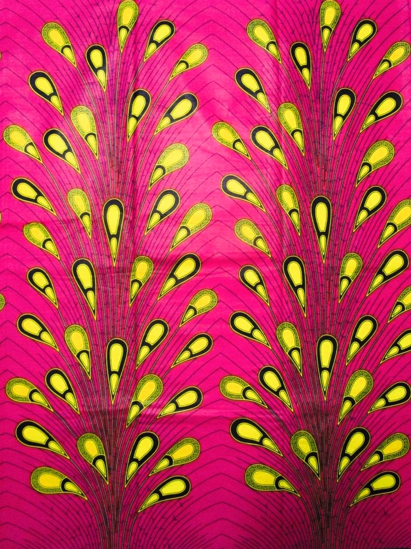 画像1: アフリカンプリント生地 パーニュ