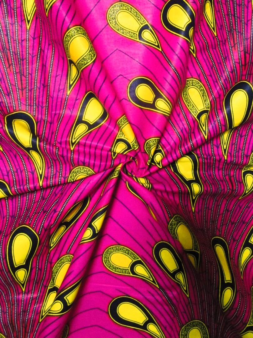 画像: アフリカンプリント生地 パーニュ