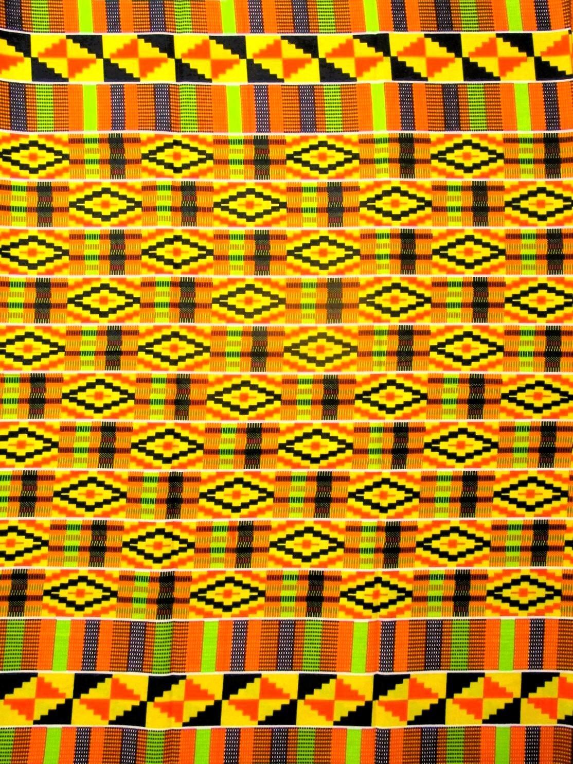 画像1: アフリカンプリント生地 パーニュ