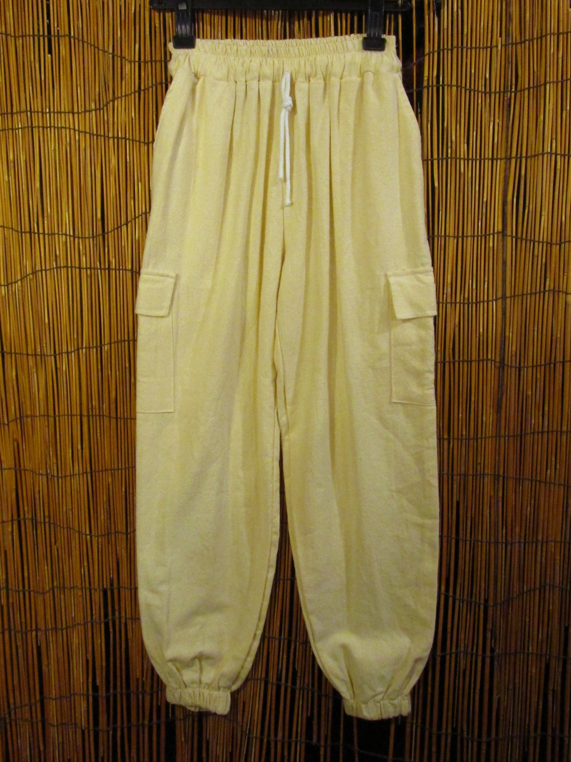 画像1: 無地＊コットン素材＊すっきりシルエット＊アラジンパンツ＊イージーパンツ 