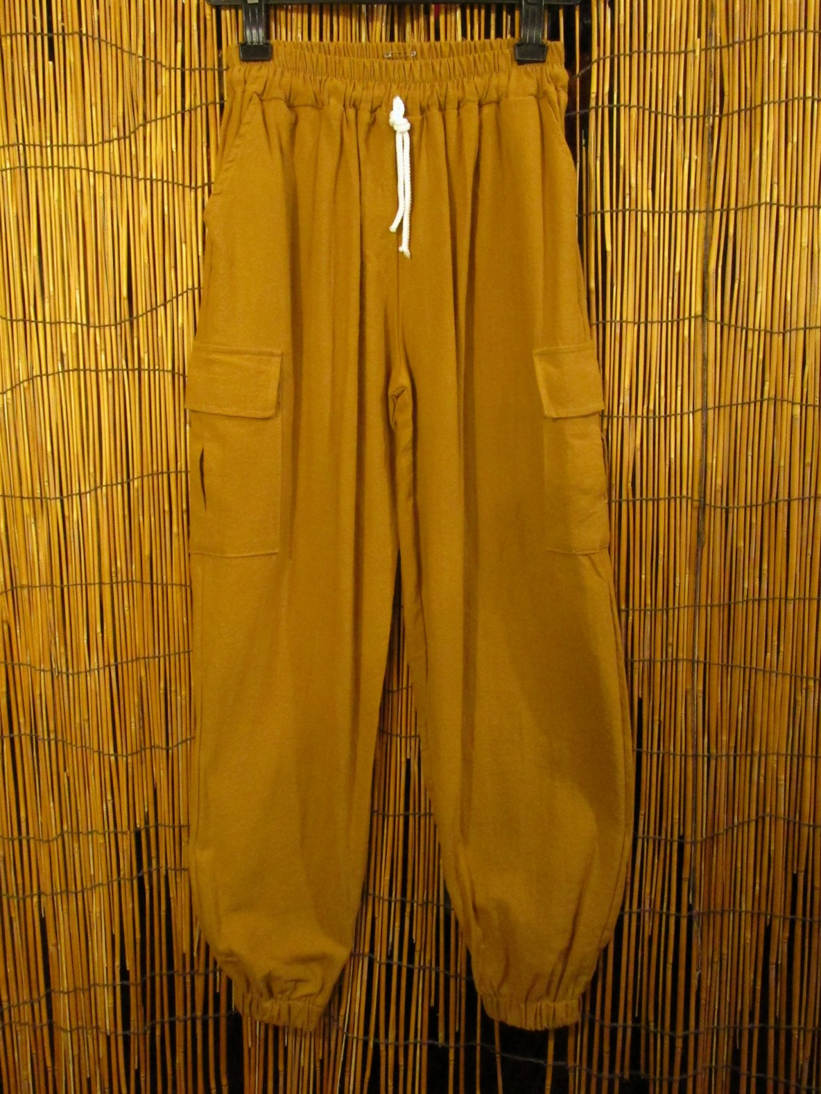 画像1: 無地＊コットン素材＊すっきりシルエット＊アラジンパンツ＊イージーパンツ 