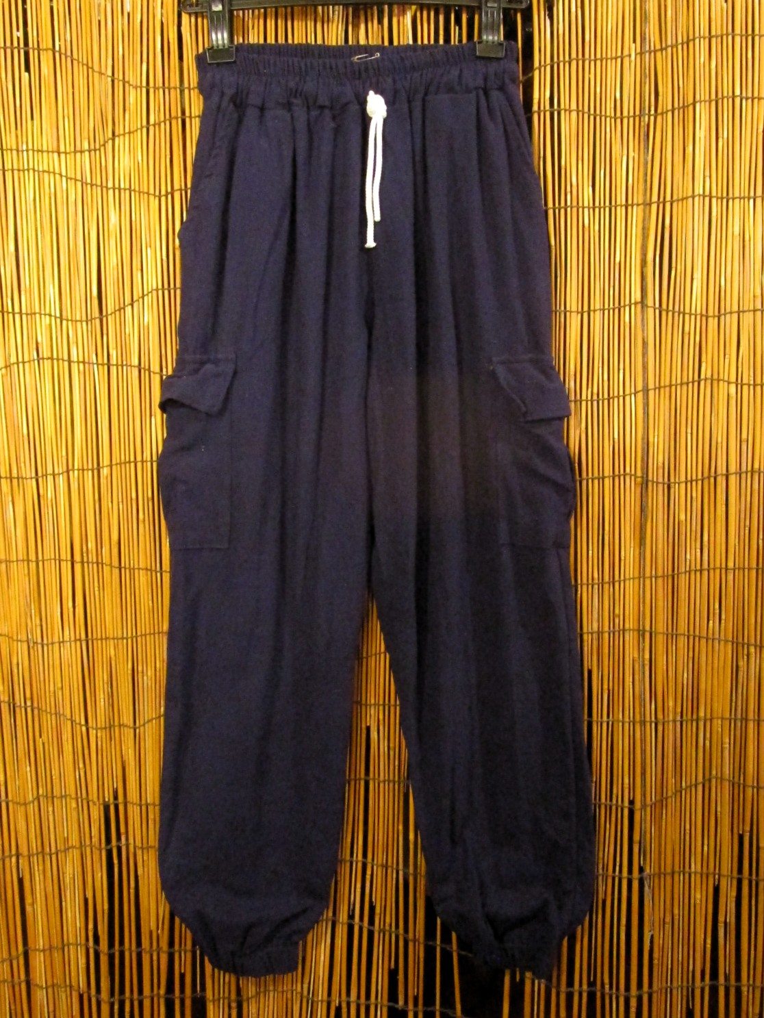 画像1: 無地＊コットン素材＊すっきりシルエット＊アラジンパンツ＊イージーパンツ 