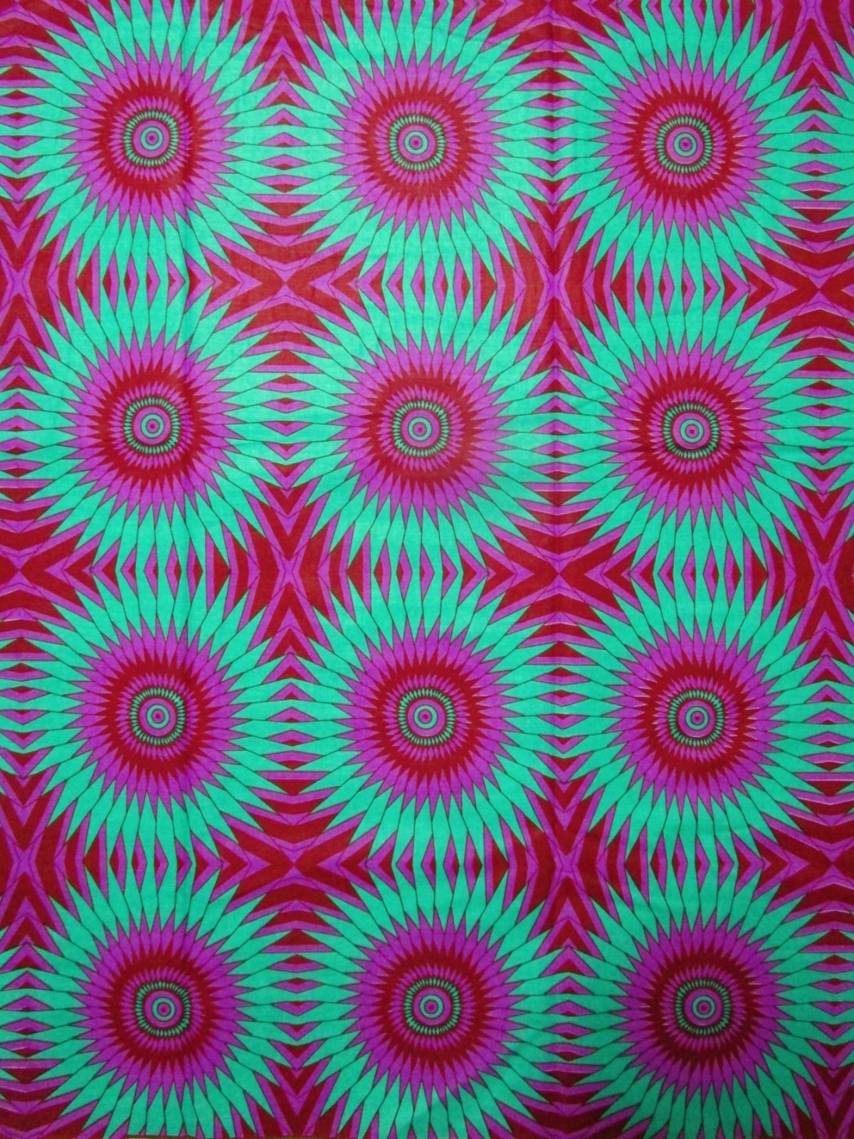 画像1: アフリカンプリント生地 パーニュ