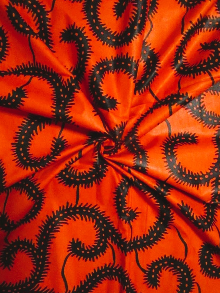 画像: アフリカンプリント生地 パーニュ