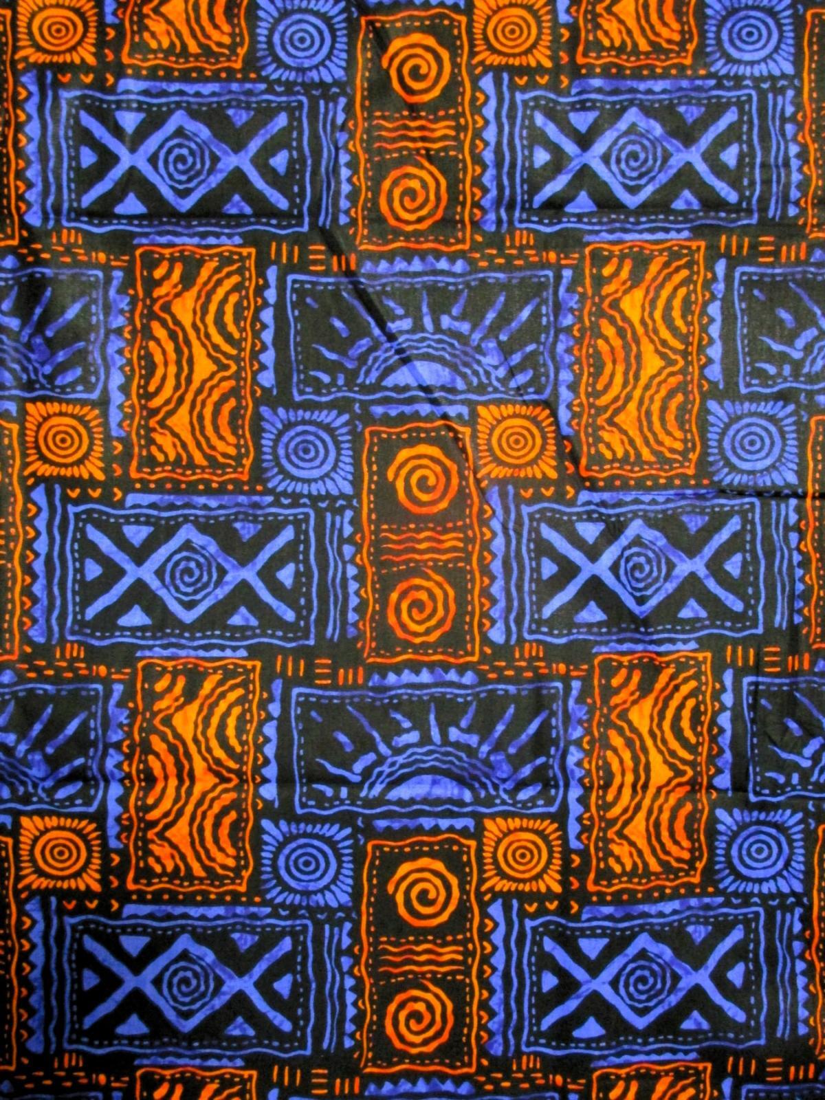 画像: アフリカンプリント生地 パーニュ