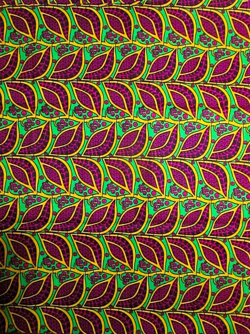 画像1: アフリカンプリント生地 パーニュ