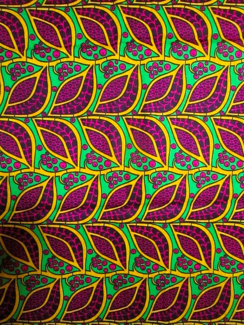 画像: アフリカンプリント生地 パーニュ