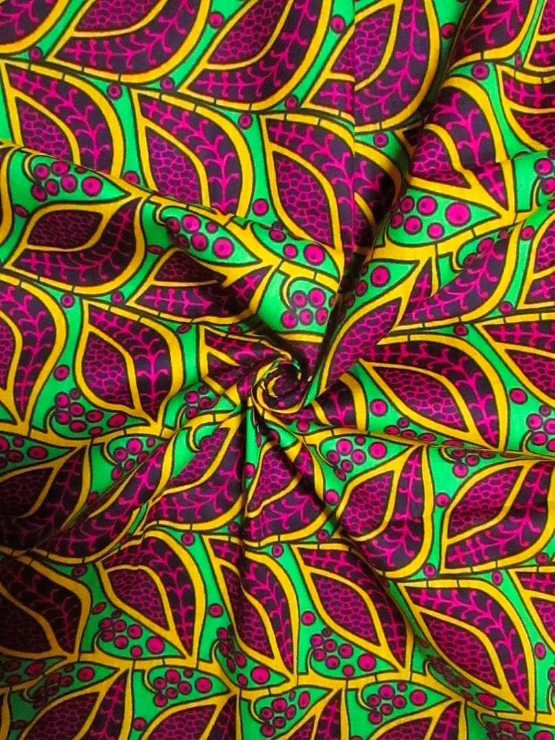 画像: アフリカンプリント生地 パーニュ
