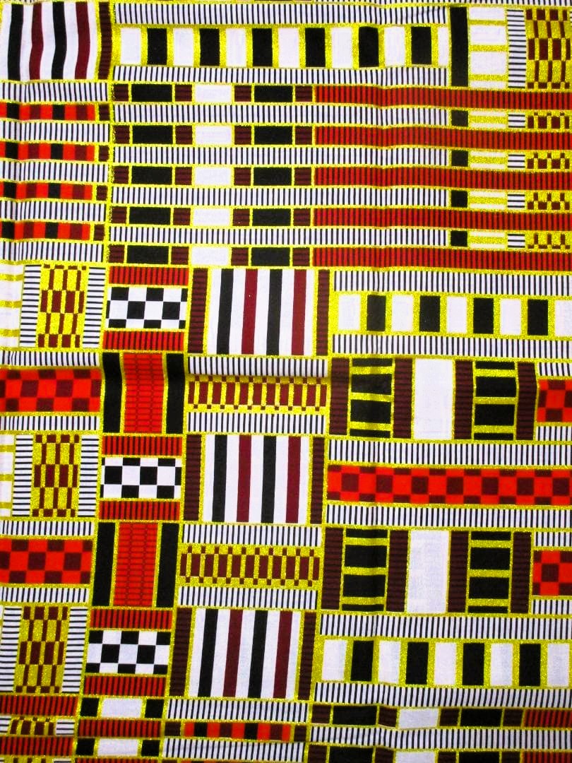 画像: アフリカンプリント生地 パーニュ