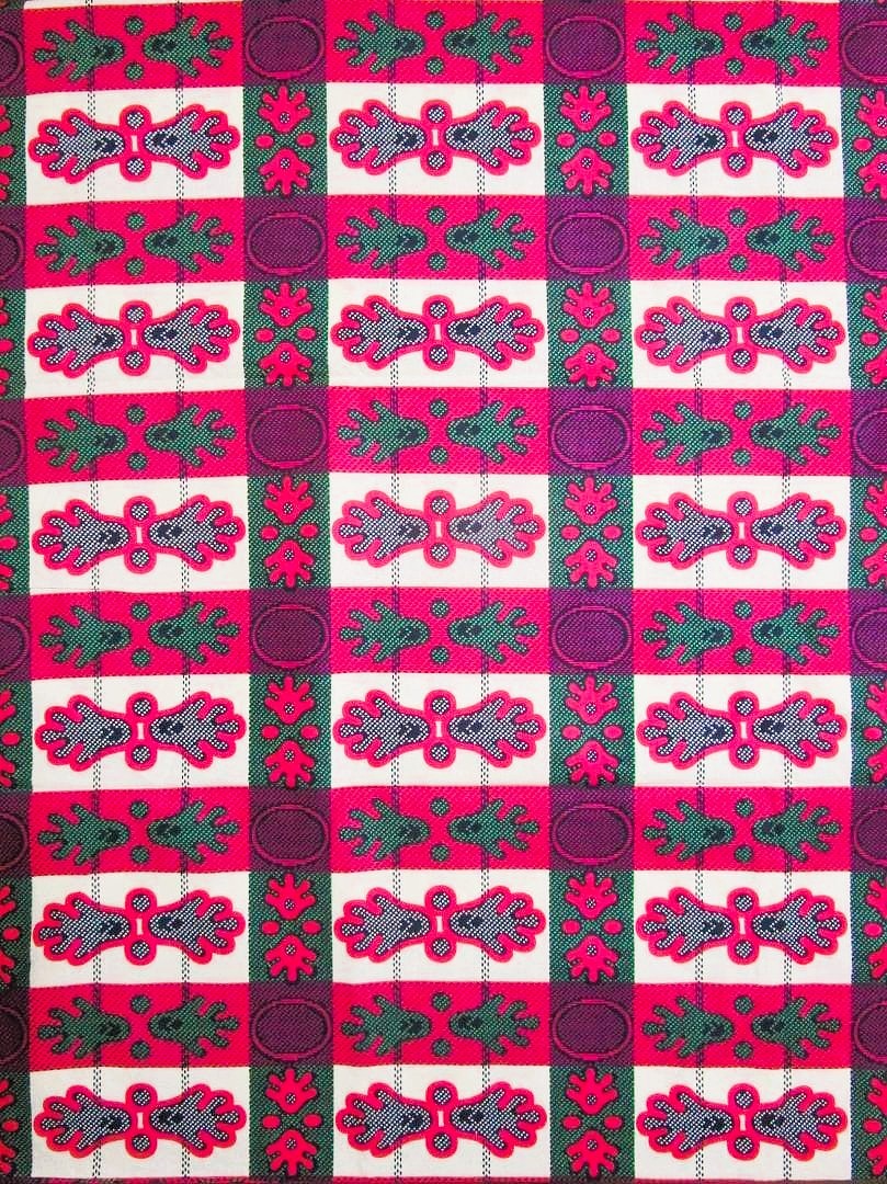 画像1: アフリカンプリント生地 パーニュ