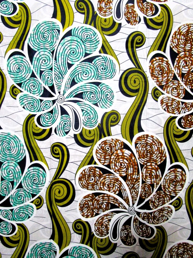 画像: アフリカンプリント生地 パーニュ