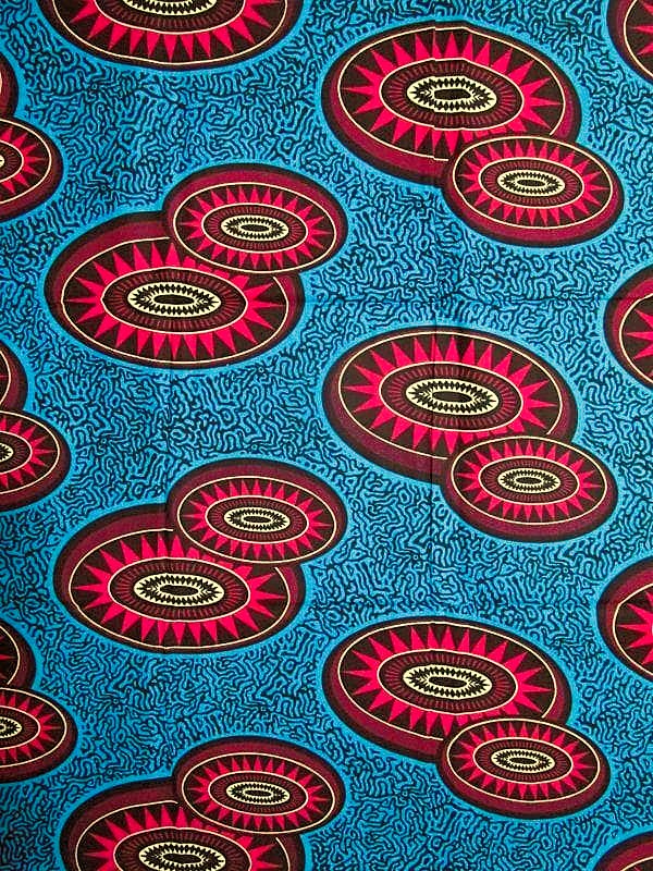 画像1: アフリカンプリント生地 パーニュ