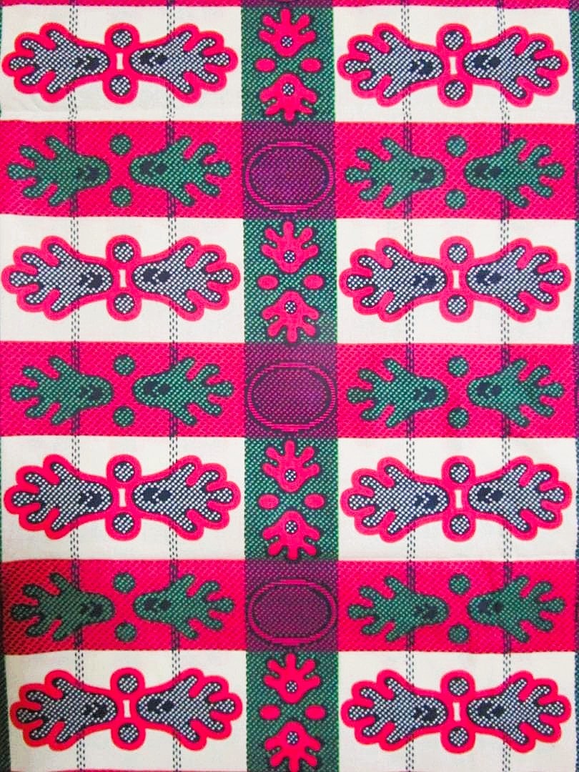 画像: アフリカンプリント生地 パーニュ