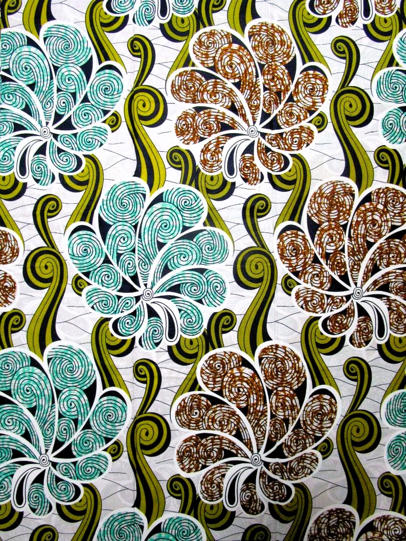 画像1: アフリカンプリント生地 パーニュ