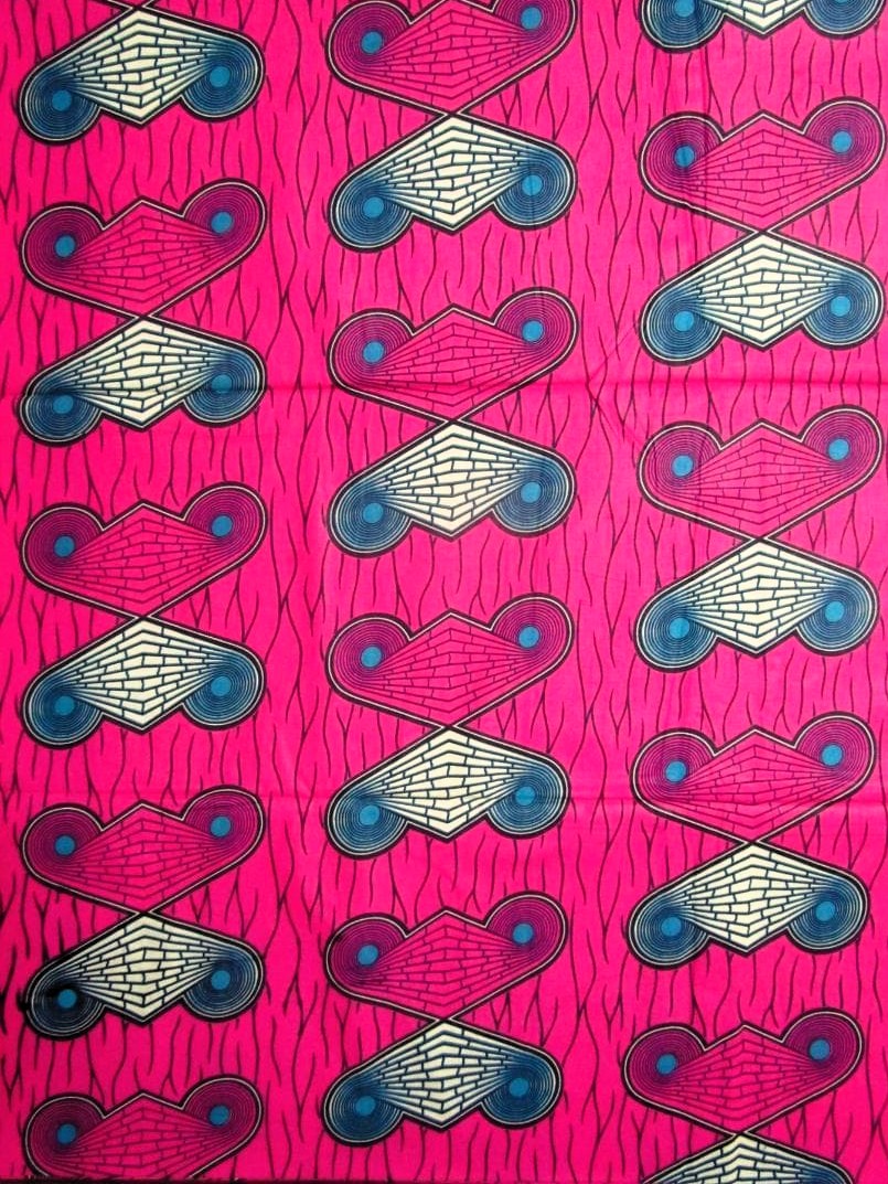 画像1: アフリカンプリント生地 パーニュ