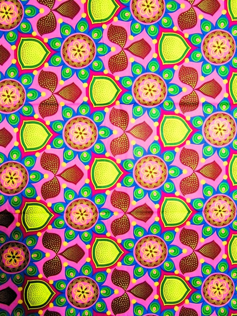 画像1: アフリカンプリント生地 パーニュ