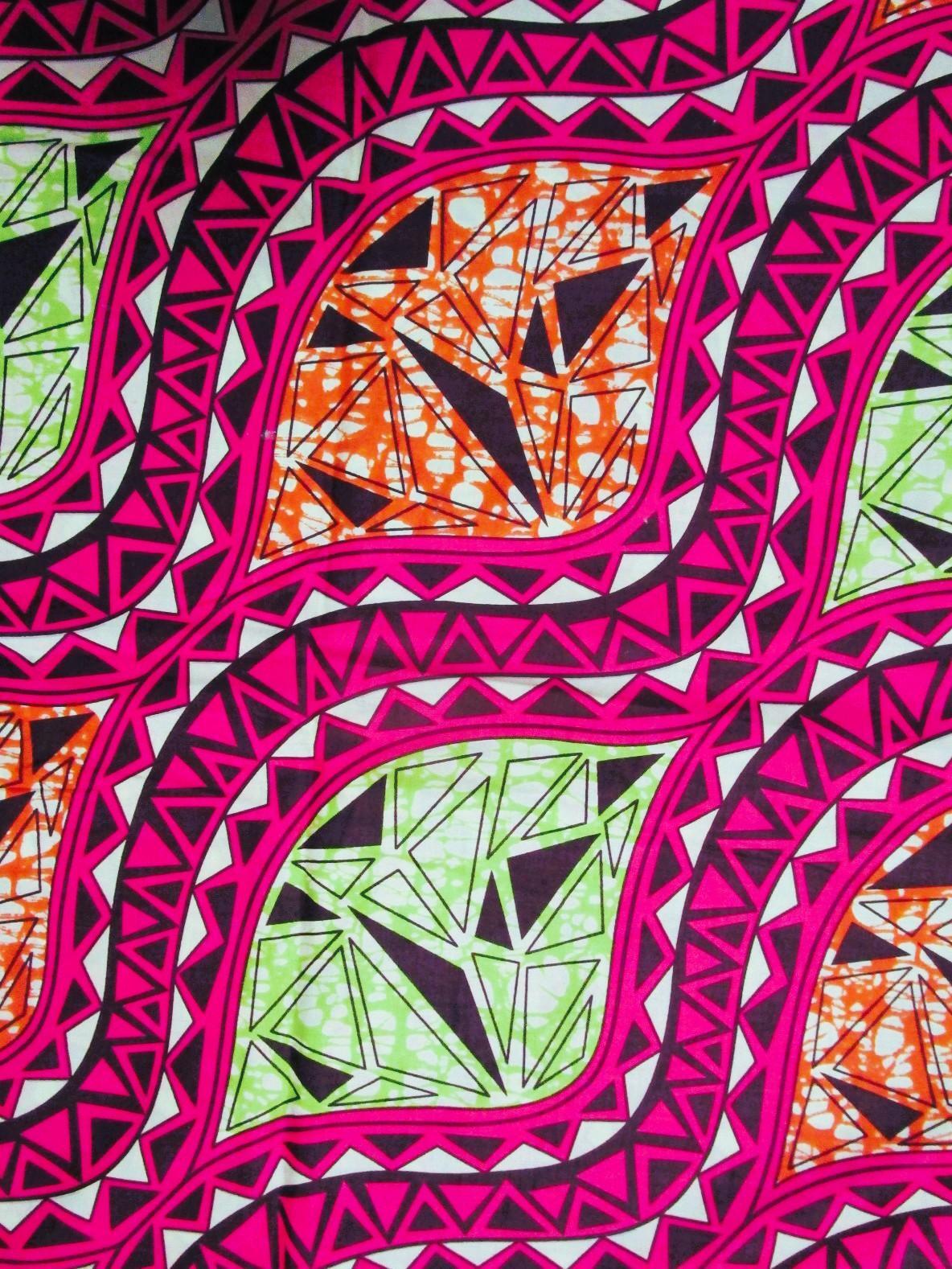 画像: アフリカンプリント生地 パーニュ