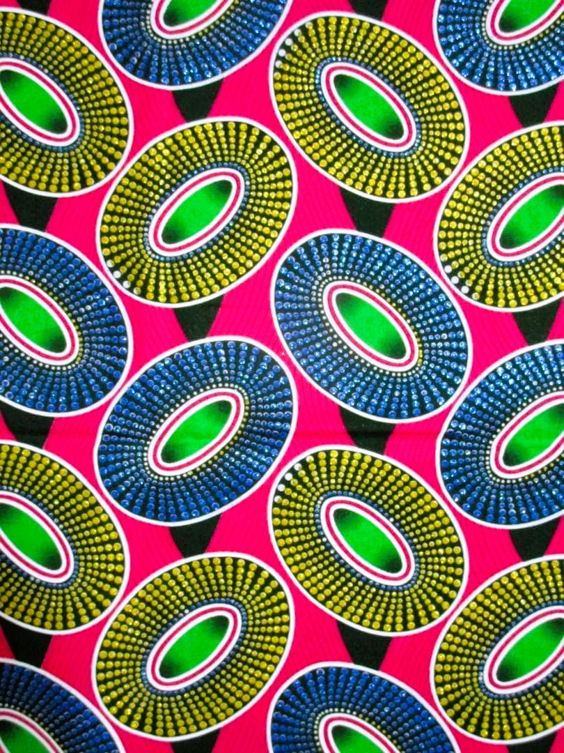 画像1: アフリカンプリント生地 パーニュ