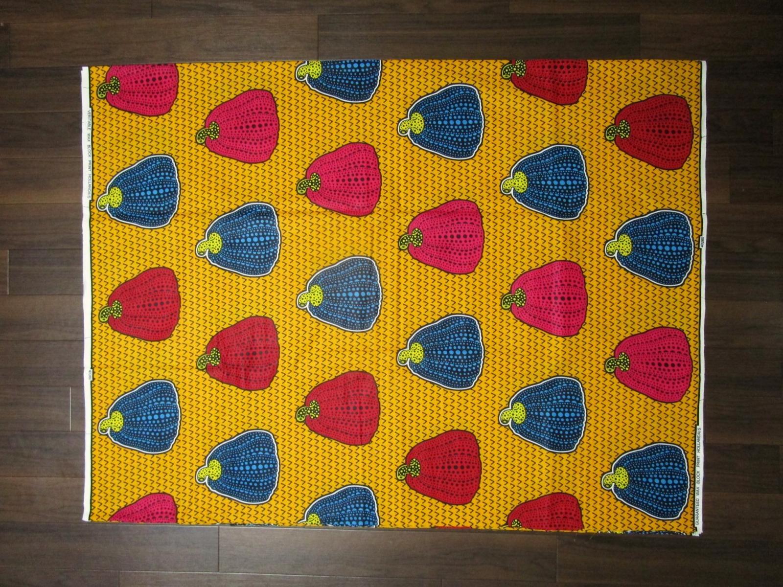 画像: アフリカンプリント生地 パーニュ