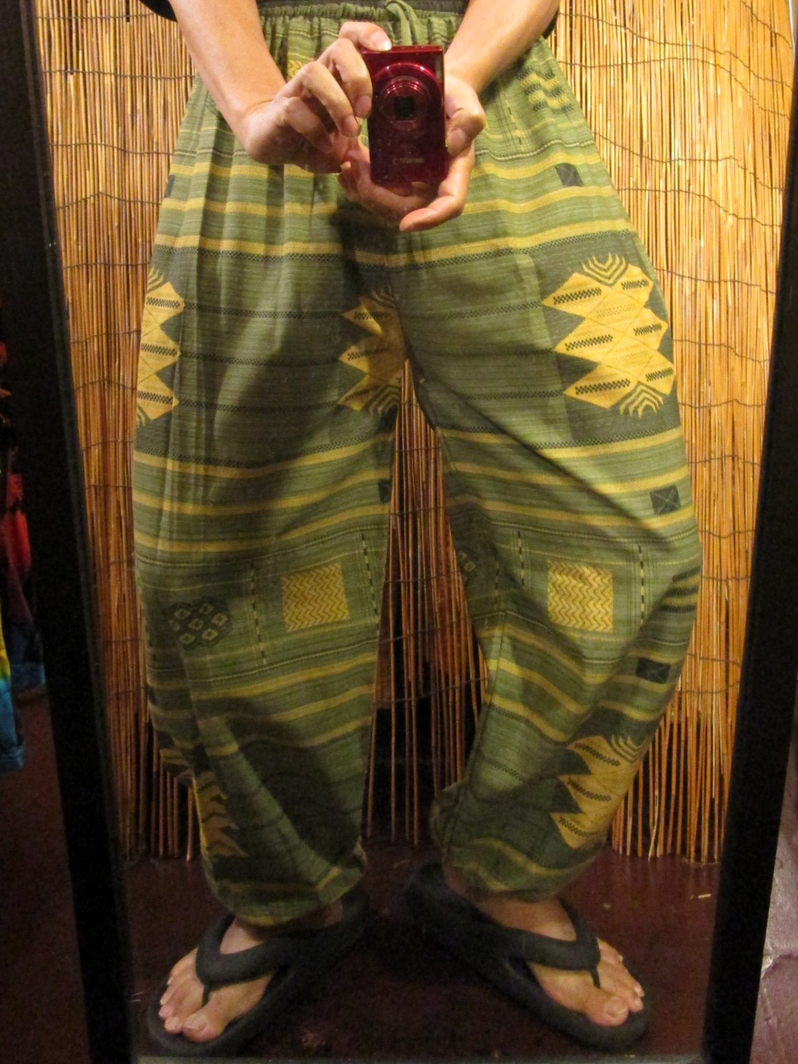 画像: 織り柄風プリント＊コットン素材＊ふんわり＊アラジンパンツ