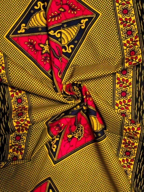 画像: アフリカンプリント生地 パーニュ