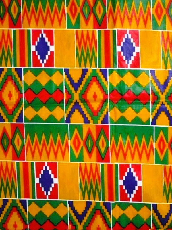 画像: アフリカンプリント生地 パーニュ