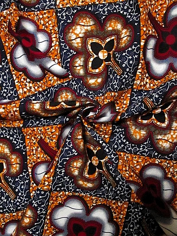 画像: アフリカンプリント生地 パーニュ