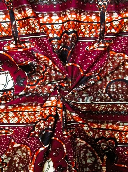 画像: アフリカンプリント生地 パーニュ