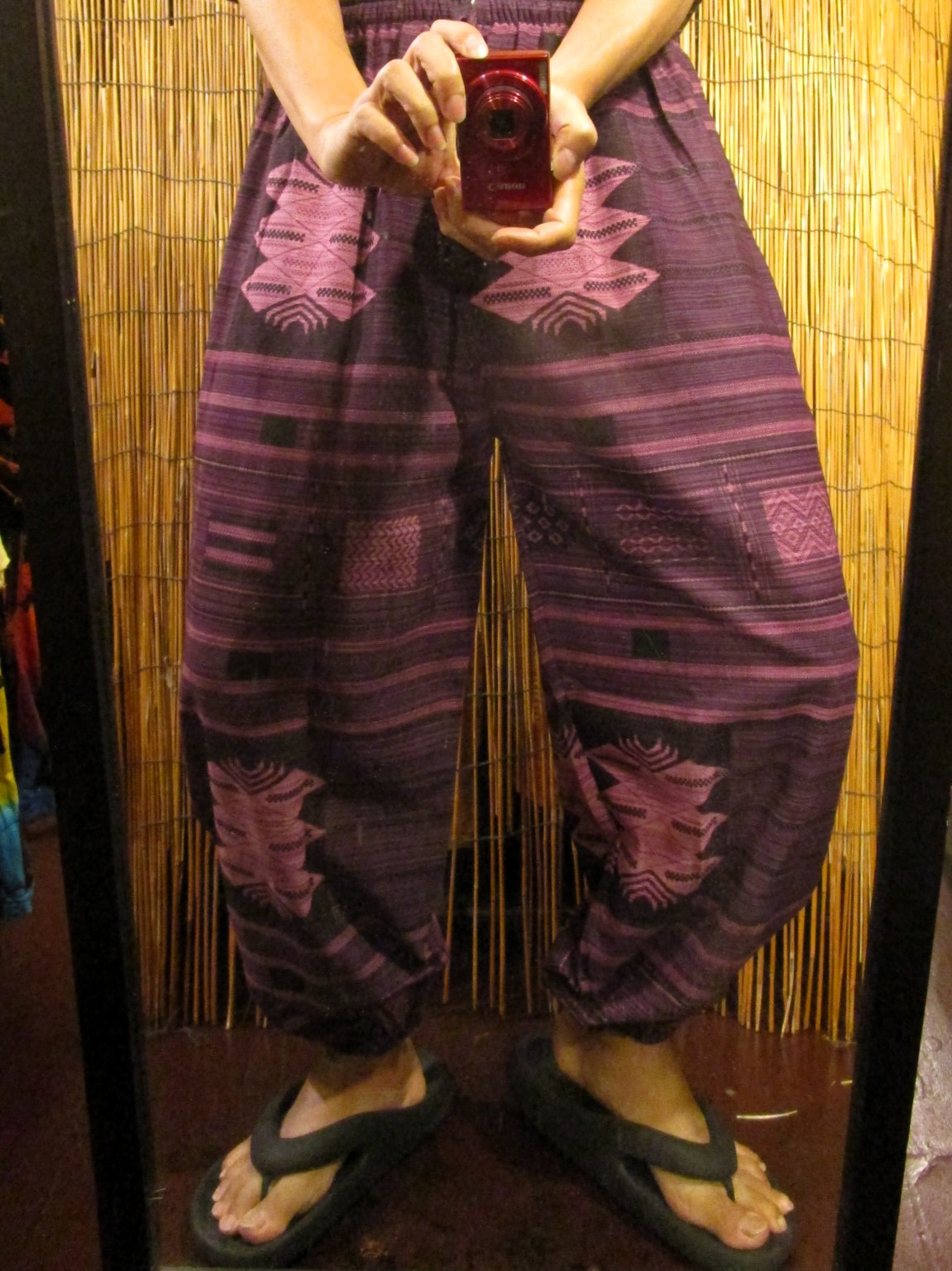 画像: 織り柄風プリント＊コットン素材＊ふんわり＊アラジンパンツ