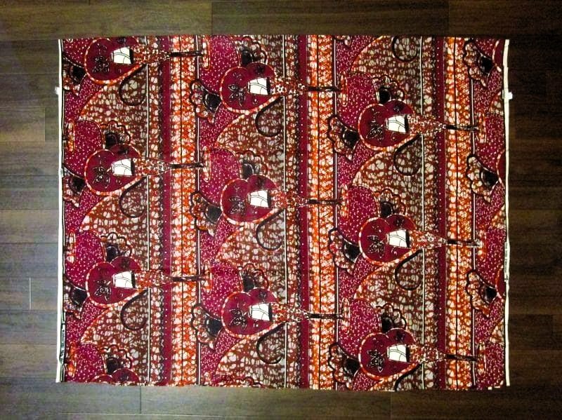 画像: アフリカンプリント生地 パーニュ