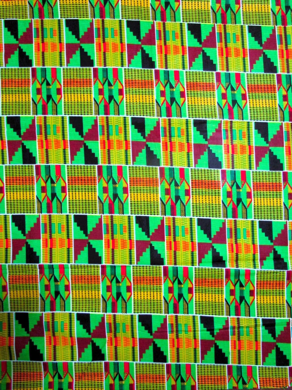 画像1: アフリカンプリント生地 パーニュ