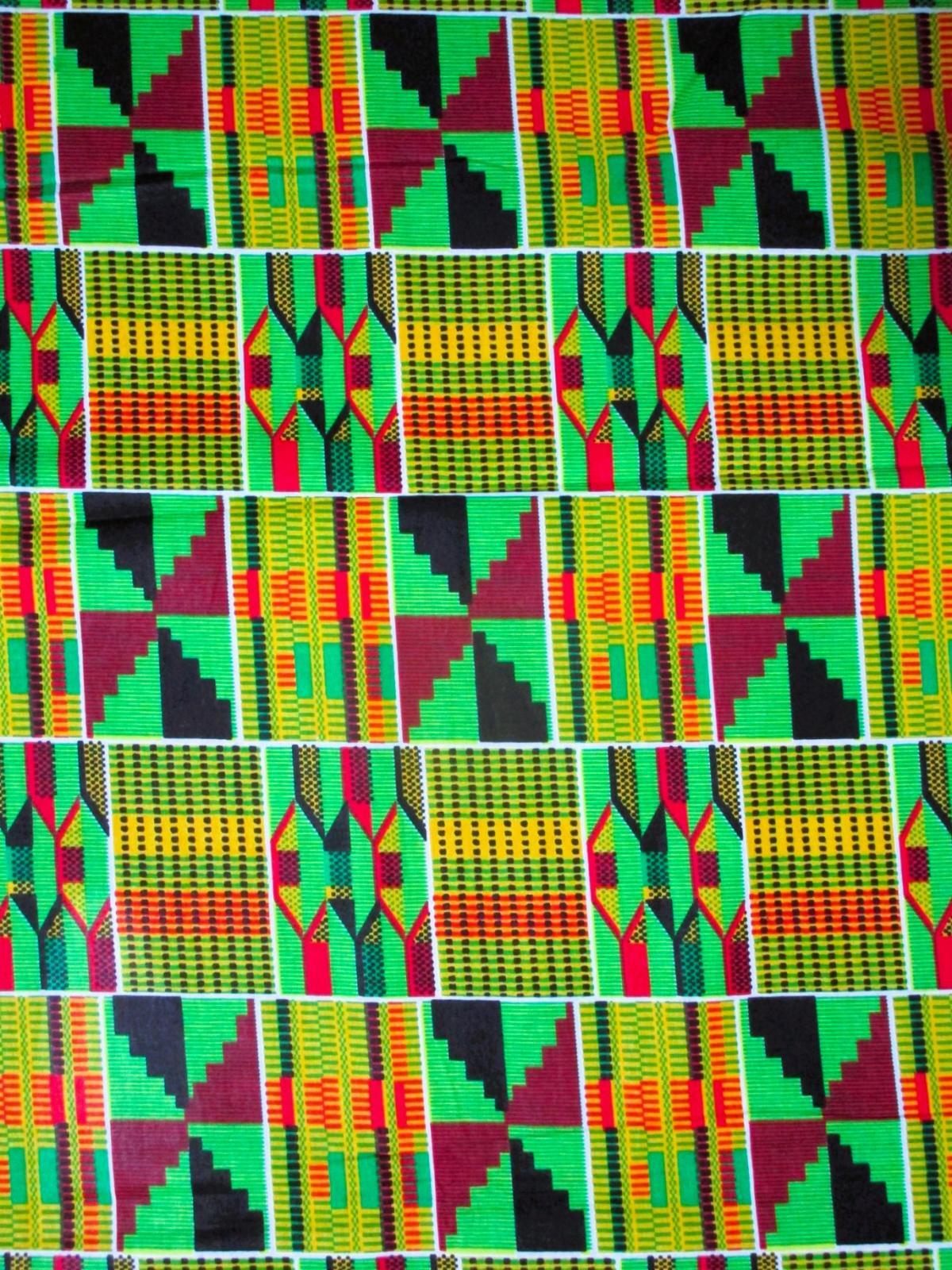 画像: アフリカンプリント生地 パーニュ