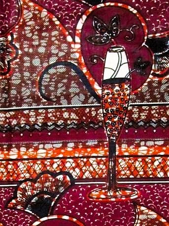 画像: アフリカンプリント生地 パーニュ