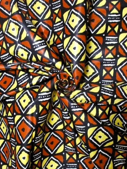 画像: アフリカンプリント生地 パーニュ