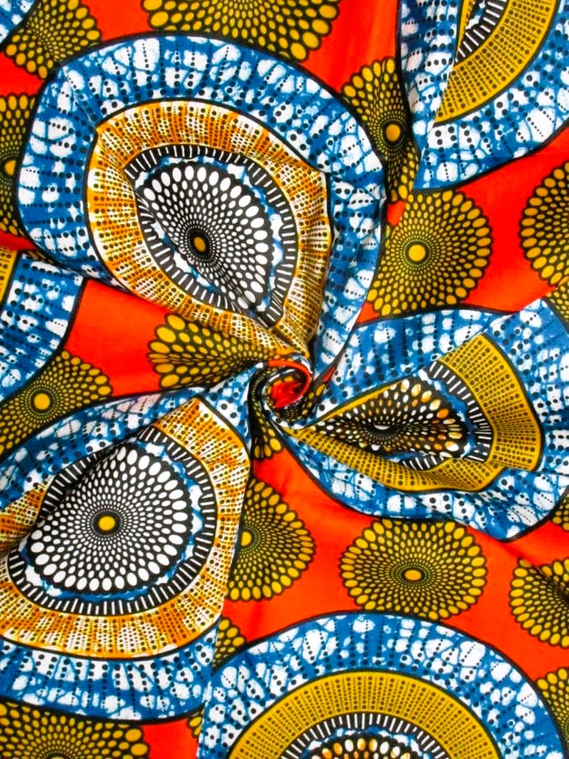 画像: アフリカンプリント生地 パーニュ