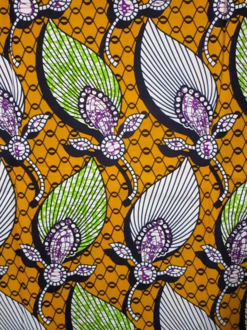 画像: アフリカンプリント生地 パーニュ