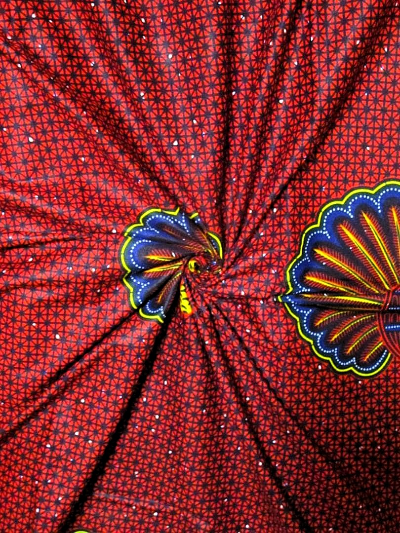 画像: アフリカンプリント生地 パーニュ