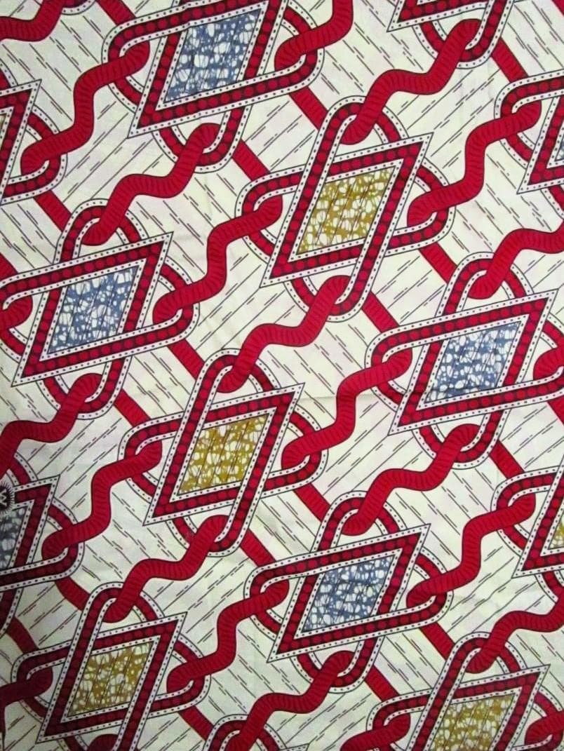 画像1: アフリカンプリント生地 パーニュ