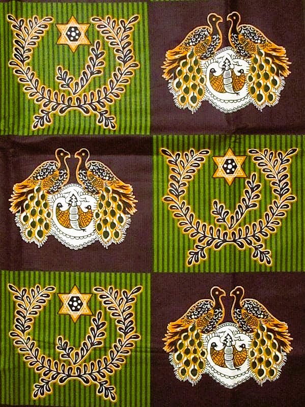 画像1: アフリカンプリント生地 パーニュ