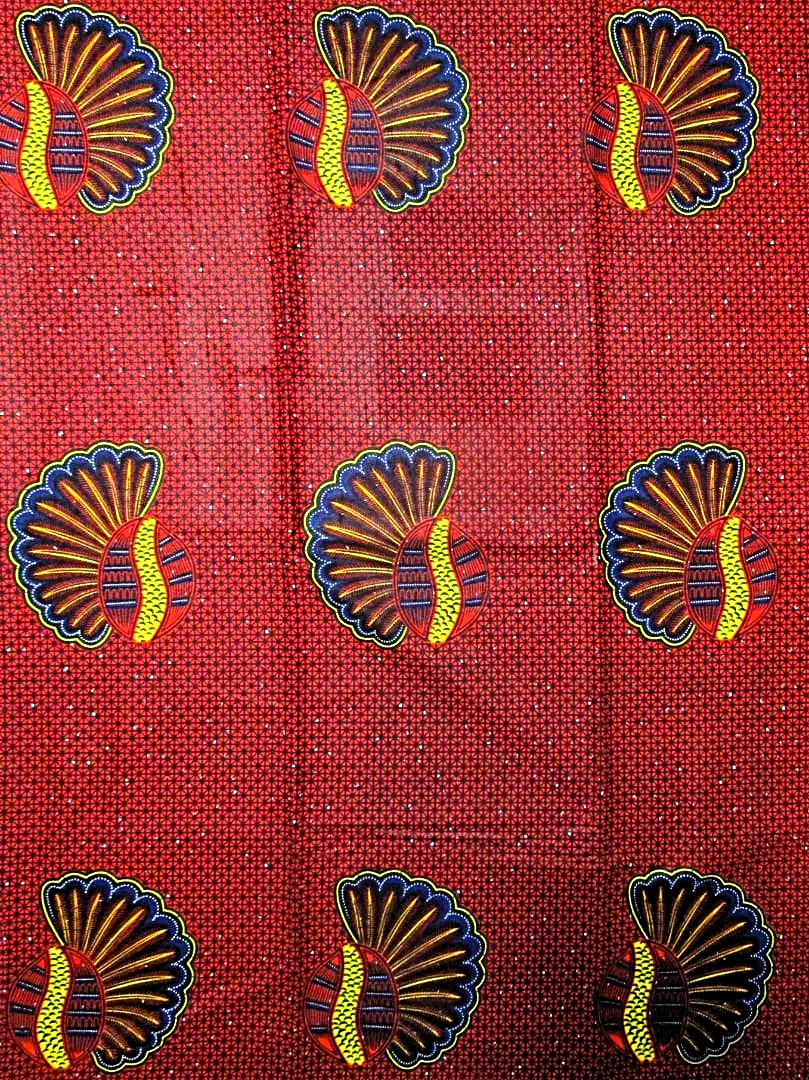 画像1: アフリカンプリント生地 パーニュ