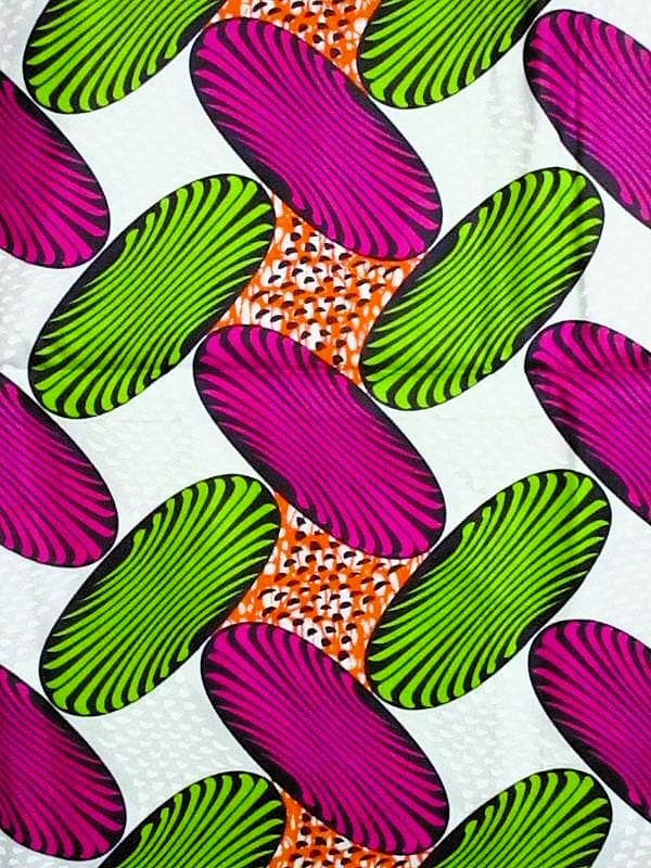 画像: アフリカンプリント生地 パーニュ