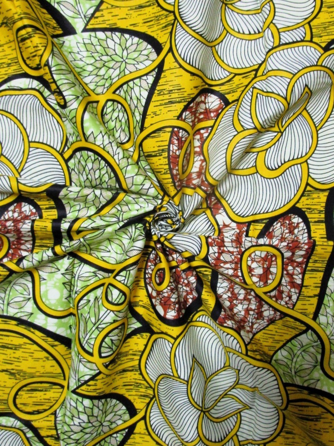 画像: アフリカンプリント生地 パーニュ