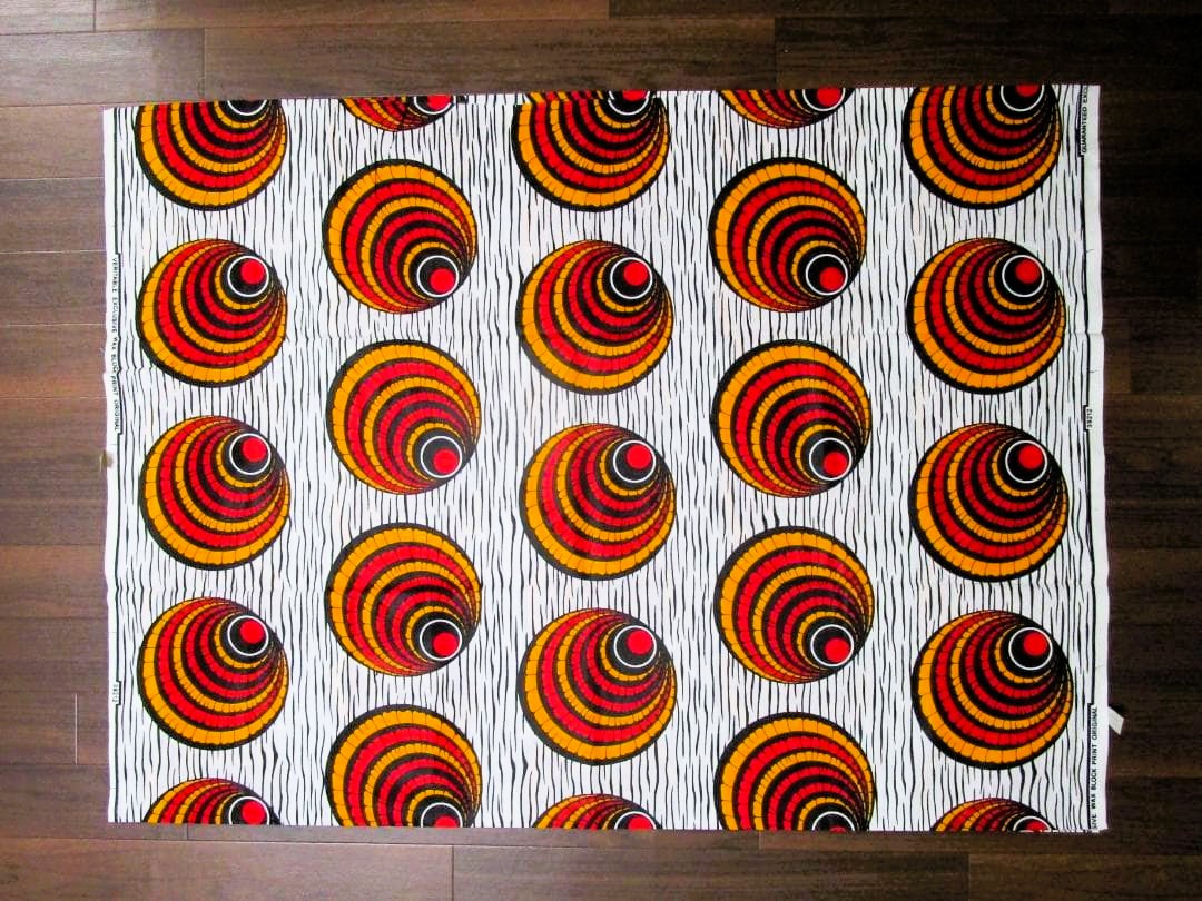 画像: アフリカンプリント生地 パーニュ