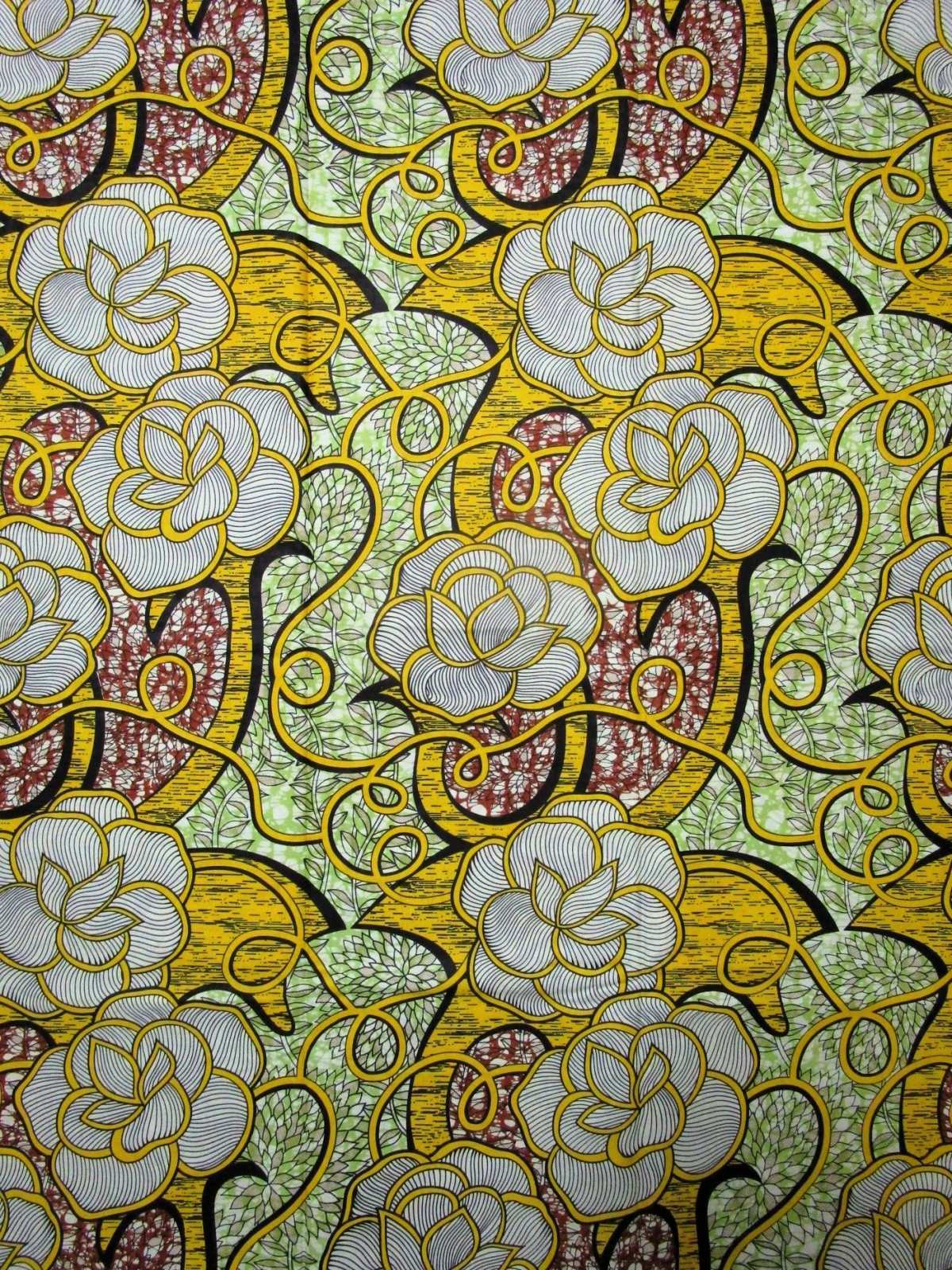 画像1: アフリカンプリント生地 パーニュ