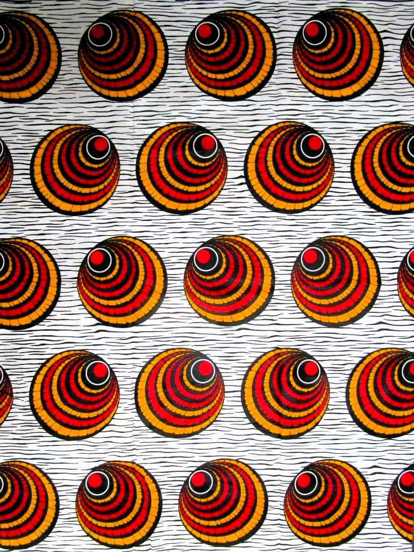 画像1: アフリカンプリント生地 パーニュ