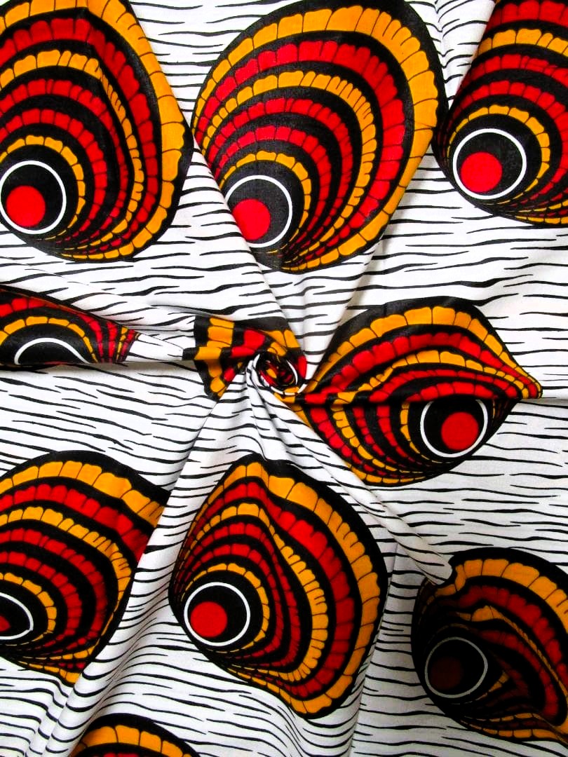画像: アフリカンプリント生地 パーニュ