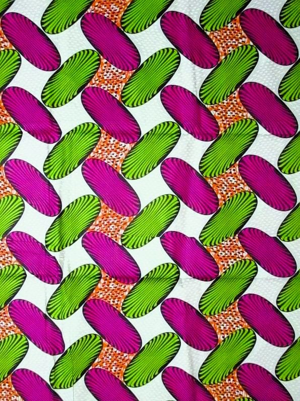 画像1: アフリカンプリント生地 パーニュ