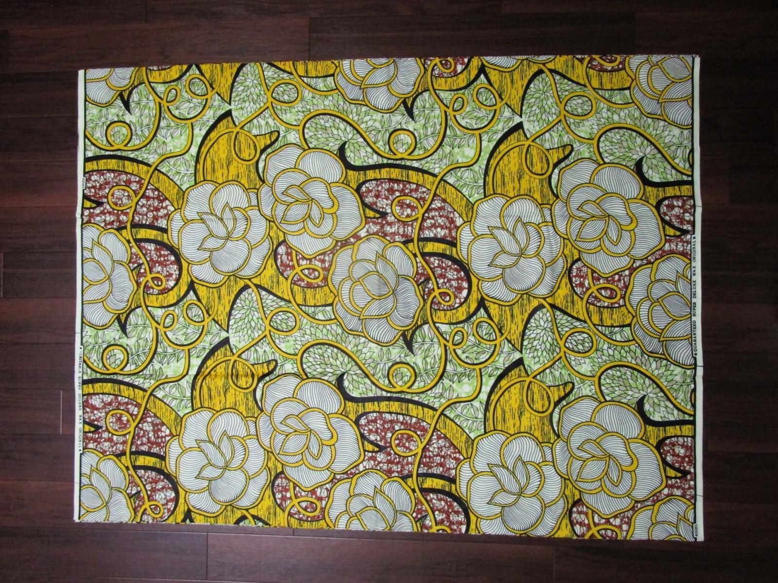 画像: アフリカンプリント生地 パーニュ