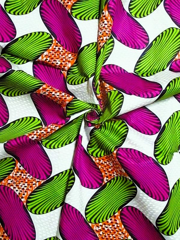 画像: アフリカンプリント生地 パーニュ